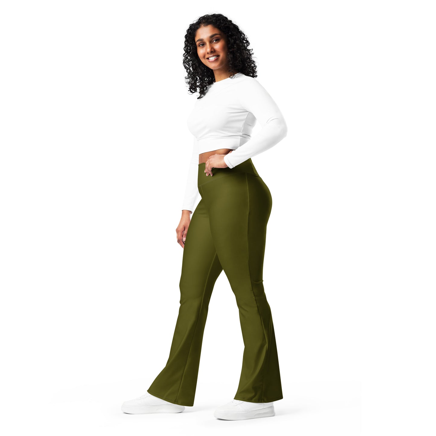 Olive Flare leggings