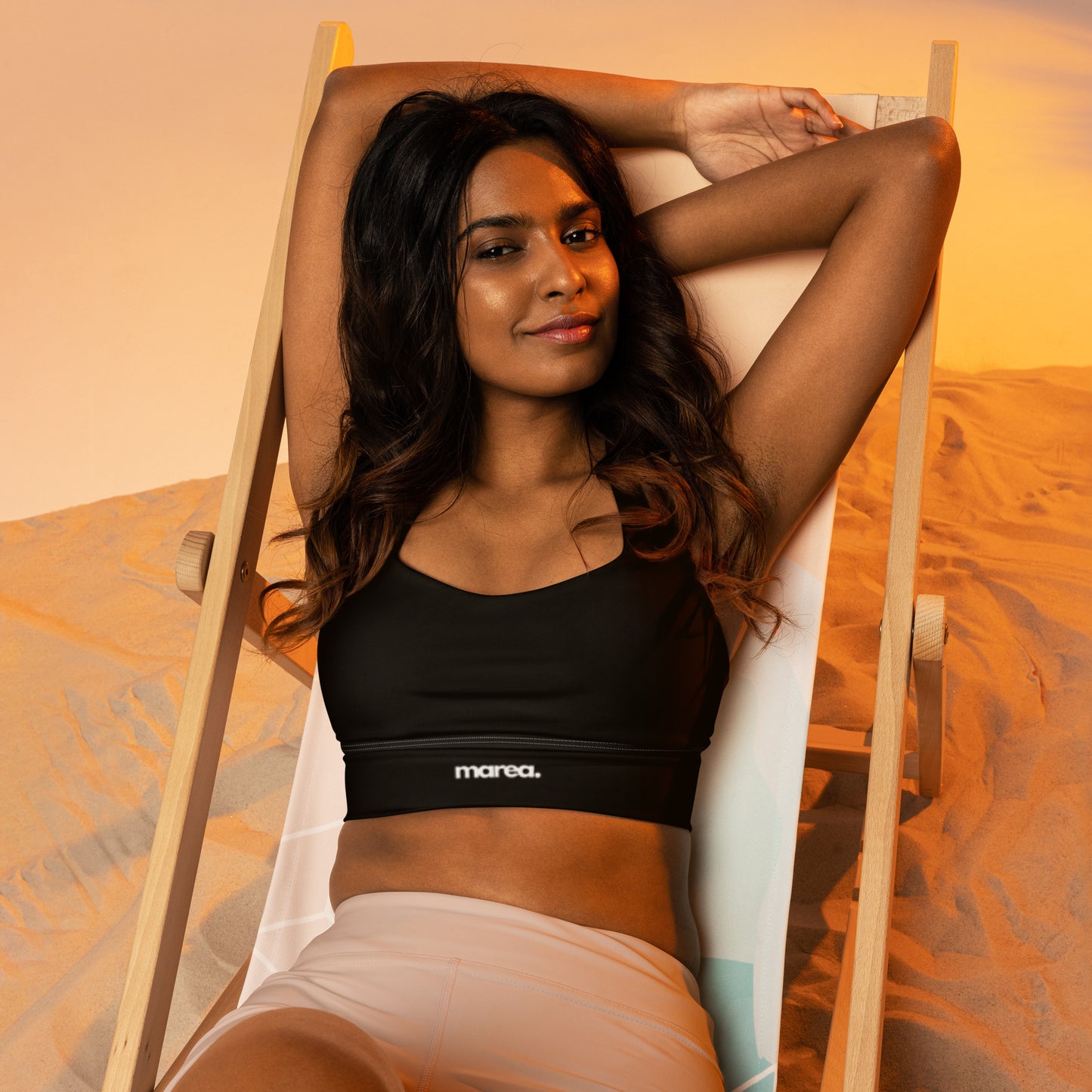 Black Longline sports bra